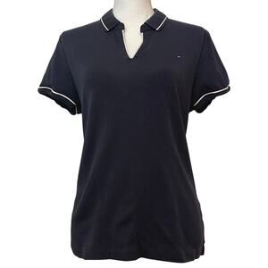Tommy Hilfiger Piped Polo Shirt Short Sleeve Size XL Navy